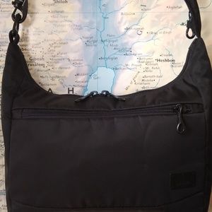 Pacsace cityscape rfid purse bag crossover